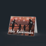Mele Kalikimaka Hawaiian Beach Foto Weihnachten<br><div class="desc">Mit dieser niedlichen Weihnachtskarte mit dem handgeschriebenen hawaiianischen Gruß "Mele Kalikimaka" und den in Kreide gezeichnet Schneeflocken über Ihr Lieblings-Familienurlaub-Foto verschicken Sie Feiertagssjubeln. Fügen Sie Ihre persönliche Nachricht hinzu oder löschen Sie den Text,  wenn Sie gewollt,  um Ihre Nachricht zu senden schreiben.</div>