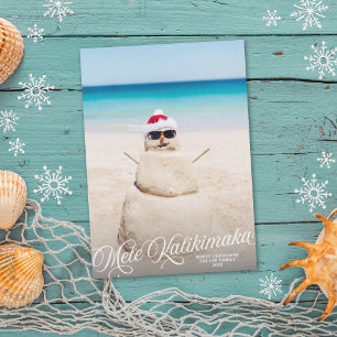 Mele Kalikimaka Hawaiian Carte photo de vacances