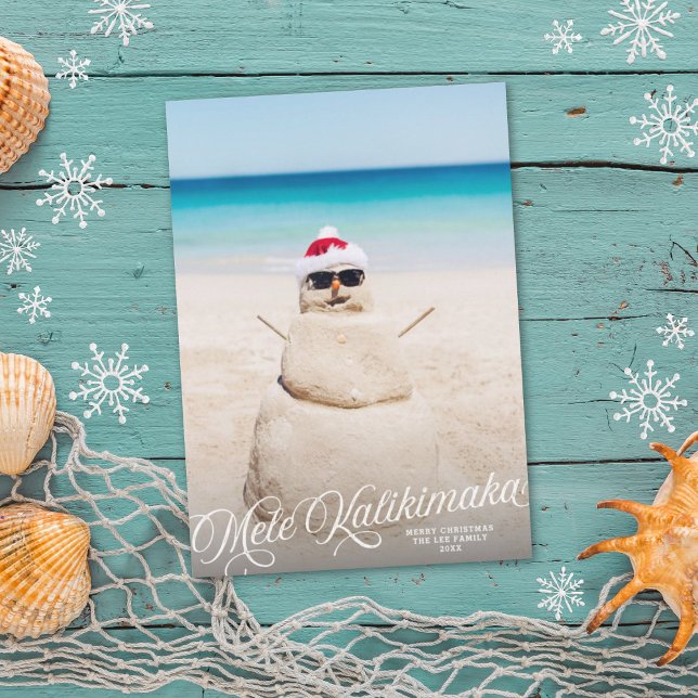 Mele Kalikimaka Hawaiian Carte photo de vacances (Créateur téléchargé)