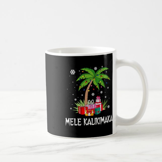 Mele Kalikimaka Hawaiian Christmas Palm Tree Famil Kaffeetasse (Rechts)