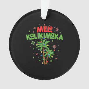 Mele Kalikimaka Hawaiian Christmas Palm Tree Light