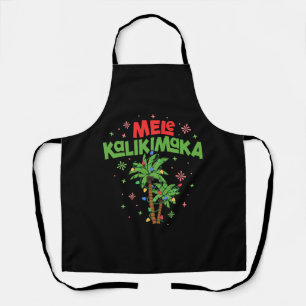 Mele Kalikimaka Hawaiian Christmas Palm Tree Light Schürze