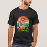 Mele Kalikimaka Hawaiian Christmas Palm Tree Santa T-Shirt<br><div class="desc">Mele Kalikimaka Hawaiianische Weihnachtspalme Tree Santa Surfer Tank Top</div>