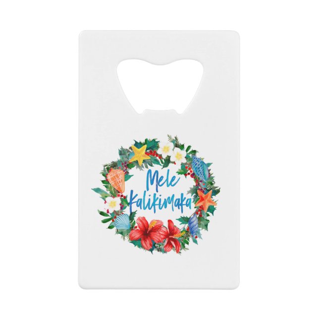 Mele Kalikimaka Hawaiian Christmas Wreath (Devant)