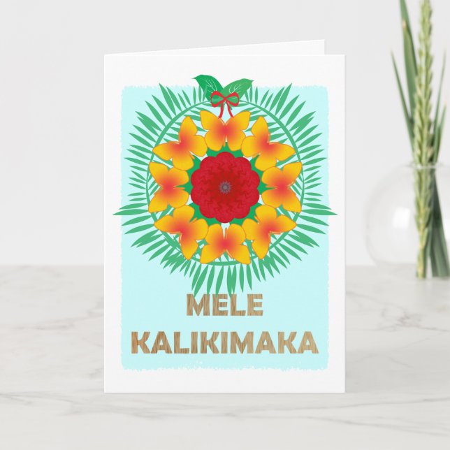 Mele Kalikimaka Hawaiian Frohe Weihnachten (Vorderseite)
