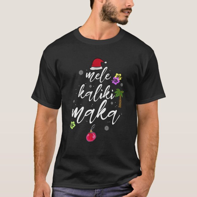 Mele Kalikimaka Hawaiian Hawaii Xmas Pajama Palm T T-Shirt (Vorderseite)