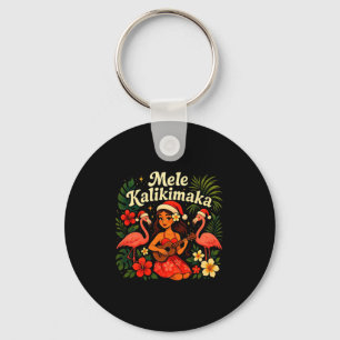 Mele Kalikimaka Hawaiian Hula Mädchen Weihnachten  Schlüsselanhänger