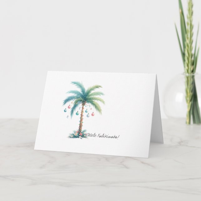 Mele Kalikimaka Hawaiian Palm Tree Weihnachten (Vorderseite)