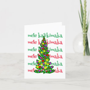 Mele Kalikimaka Hawaiian Weihnachtsgrüßkarte Dankeskarte