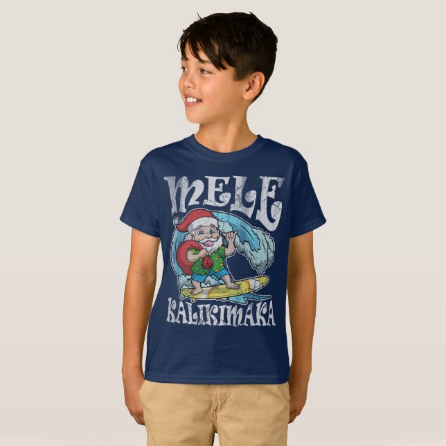 Mele Kalikimaka Hawaiianer-Weihnachten T-Shirt (Vorne ganz)