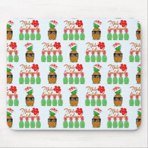 Mele Kalikimaka Hawaiianische Ananas Frohe Weihnac Mousepad