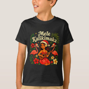 Mele Kalikimaka Hawaiianische Hula-Mädchen-Weihnac T-Shirt