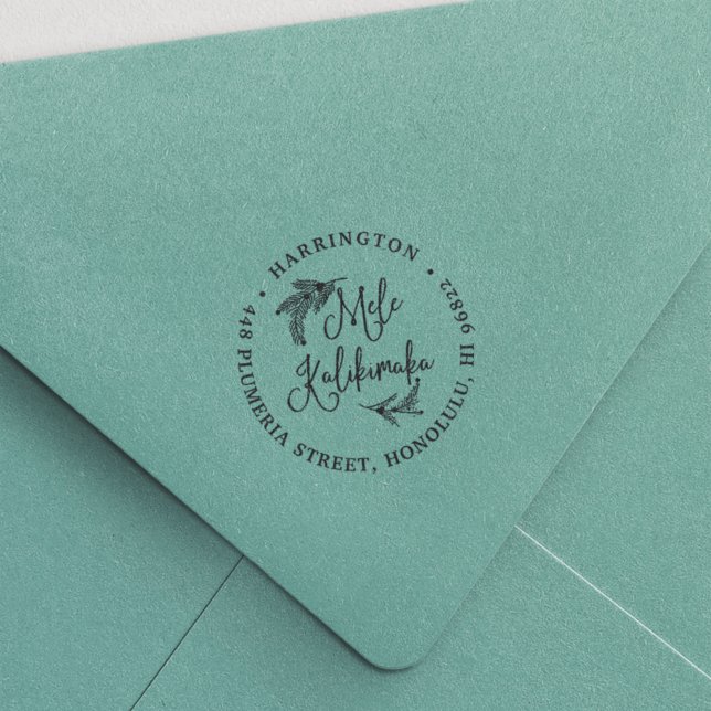 Mele Kalikimaka | Hawaiianische Rücksendeadresse Permastempel (Von Creator hochgeladen)