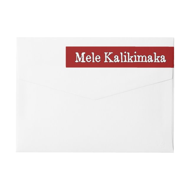 Mele Kalikimaka Hawaiianische Weihnachtszeit-Rücks (Rückseite)