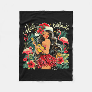 Mele Kalikimaka Hawaiianisches Weihnachten Hula Mä Fleecedecke