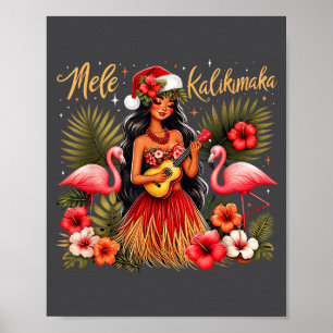 Mele Kalikimaka Hawaiianisches Weihnachten Hula Mä Poster