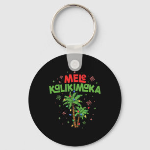 Mele Kalikimaka Hawaiianisches Weihnachten Palme B Schlüsselanhänger