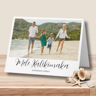 Mele Kalikimaka Hawaiianisches WeihnachtsFoto Karte