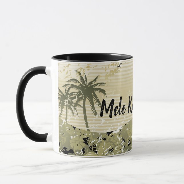 Mele Kalikimaka hawaiische frohe Weihnachten Tasse (Links)