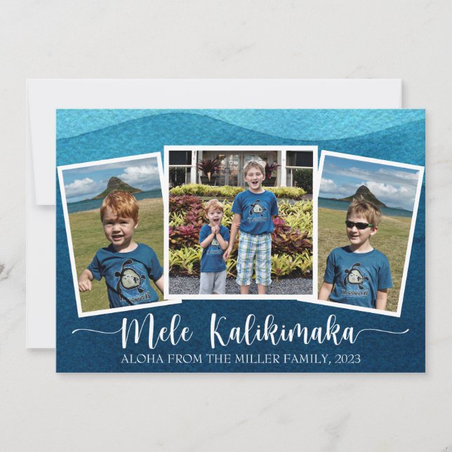 Mele Kalikimaka Joyeuse carte de Noël (Devant)