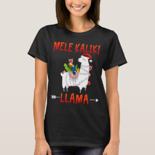 Mele Kalikimaka Kaliki Llama im Weihnachtslicht H T-Shirt