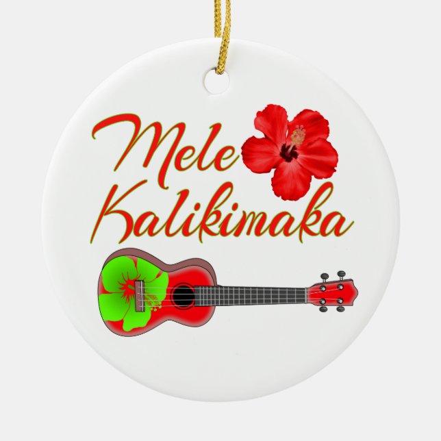 Mele Kalikimaka Keramik Ornament (Vorne)