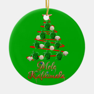 Mele Kalikimaka Meeresschildkröten Keramik Ornament