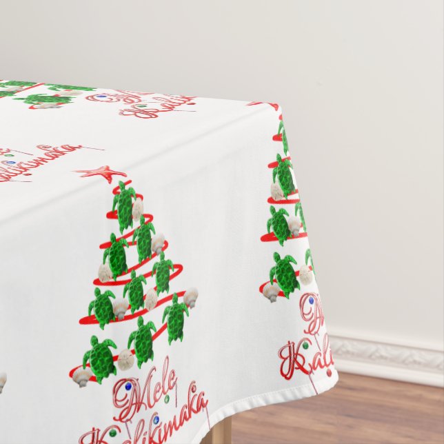 Mele Kalikimaka-Meeresschildkröten Tischdecke (Beispiel)