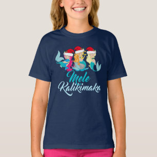 Mele Kalikimaka Meerjungfrau-Weihnachtsniedlicher T-Shirt