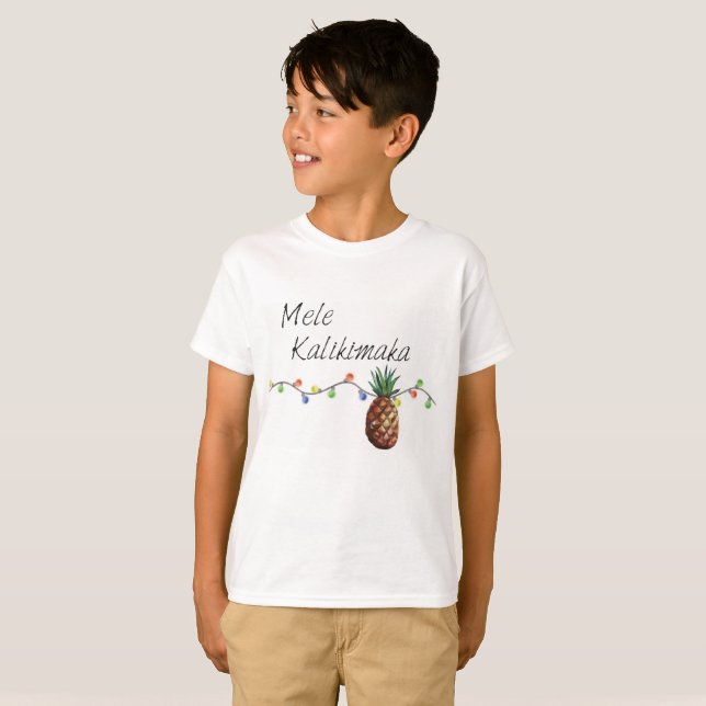 Mele Kalikimaka - Noël badine le T-shirt (Devant entier)
