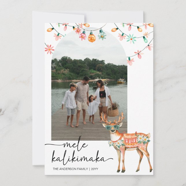 mele kalikimaka Noël super 1 carte photo (Devant)