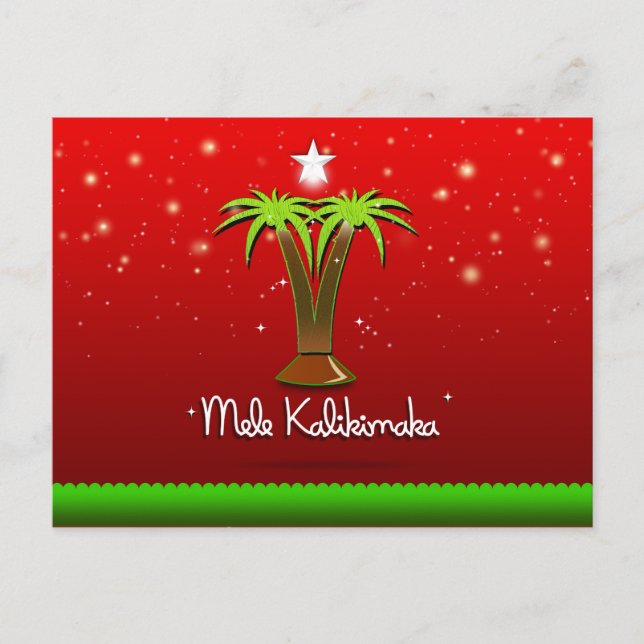 Mele Kalikimaka Palme für Weihnachten (Vorderseite)