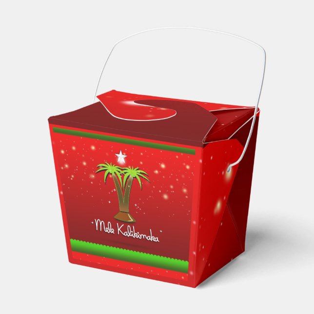 Mele Kalikimaka Palme Tree für Weihnachten Geschenkschachtel (Vorderseite)