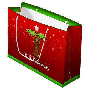 Mele Kalikimaka Palme Tree für Weihnachten Große Geschenktüte
