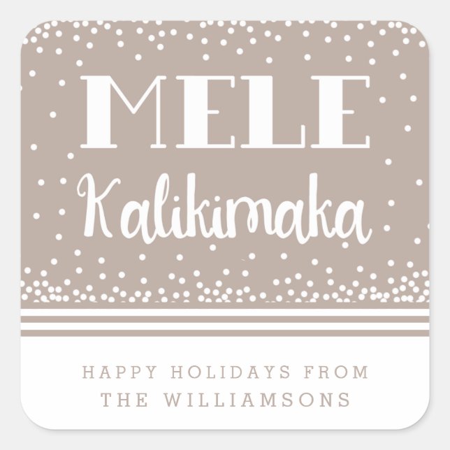 Mele Kalikimaka Personalisiert Holiday Stickers (Vorderseite)