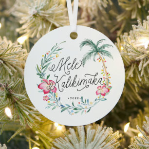 Mele Kalikimaka Personalisierte Weihnachtsdekorati Ornament Aus Metall