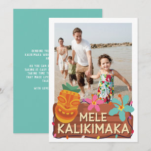 Mele Kalikimaka Photo Carte de Noël hawaïenne