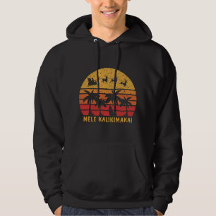 Mele Kalikimaka Retro Hawaiian Christmas Family Va Hoodie