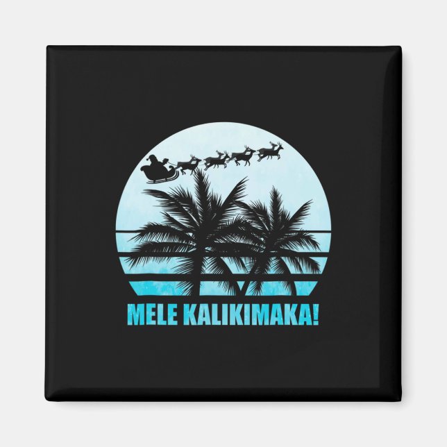 Mele Kalikimaka Retro Hawaiian Christmas Family Va Magnet (Vorne)