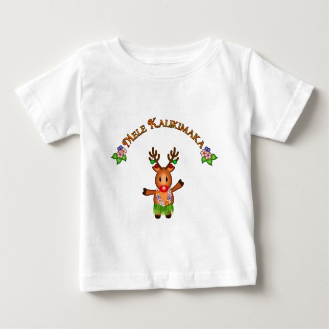 Mele Kalikimaka Rotwild Baby T-shirt (Vorderseite)