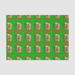 Mele Kalikimaka Santa Claus Tiki Seidenpapier