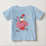 Mele Kalikimaka Santa Flamingo Christmas Abaway Baby T-shirt<br><div class="desc">Hast du vor, zu Weihnachten nach Hawaii zu reisen? Vergessen Sie nicht, den Einheimischen ein frohes Weihnachtsfest mit diesem lustigen und einzigartigen tropischen Abschlag für die Weihnachtszeit zu wünschen. Mit der Phrase Mele Kalikimaka, was frohe Weihnachten bedeutet. Das perfekte Geschenk für jeden, der zu Weihnachten in Hawaii Urlaub macht oder...</div>