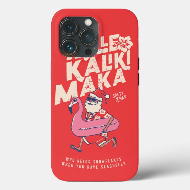 Mele Kalikimaka Santa Flamingo Christmas Abaway Case-Mate iPhone Hülle (Rückseite)