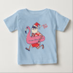 Mele Kalikimaka Santa Flamingo Christmas Getaways Baby T-shirt<br><div class="desc">Hast du vor, zu Weihnachten nach Hawaii zu reisen? Vergessen Sie nicht, den Einheimischen ein frohes Weihnachtsfest mit diesem lustigen und einzigartigen tropischen Abschlag für die Weihnachtszeit zu wünschen. Mit der Phrase Mele Kalikimaka, was frohe Weihnachten bedeutet. Das perfekte Geschenk für jeden, der zu Weihnachten in Hawaii Urlaub macht oder...</div>