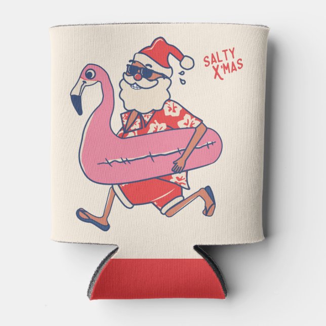 Mele Kalikimaka Santa Flamingo Christmas Getaways Dosenkühler (Vorderseite)