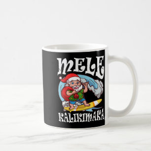 Mele Kalikimaka Santa Surft in Hawaii Weihnachten Kaffeetasse