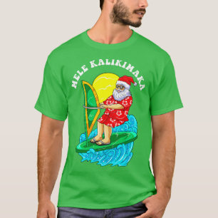 Mele Kalikimaka Santa Wind Surfen Weihnachten in J T-Shirt