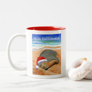 Mele Kalikimaka Sceau de moine avec Mug de Santa H