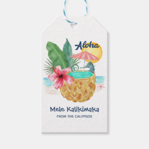 Mele Kalikimaka Seepferd Ananas Tropical Geschenkanhänger