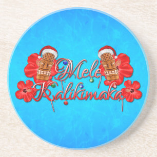 Mele Kalikimaka Tiki Getränkeuntersetzer